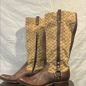 Brown and Tan Women's Boots